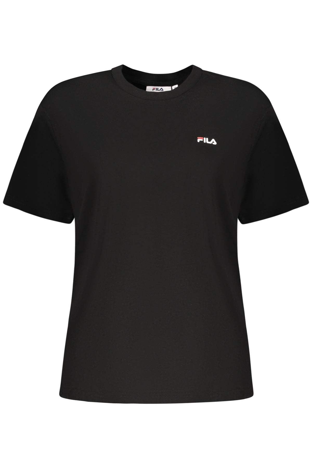T-SHIRT EM ALGODÃO FILA MULHER PRETA