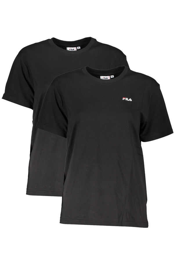 T-SHIRT DE MANGA CURTA FILA MULHER PRETA