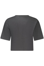 T-SHIRT EM ALGODÃO FILA MULHER PRETA