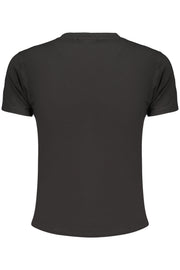 T-SHIRT EM ALGODÃO FILA MULHER PRETA