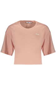 T-SHIRT EM ALGODÃO FILA MULHER ROSA