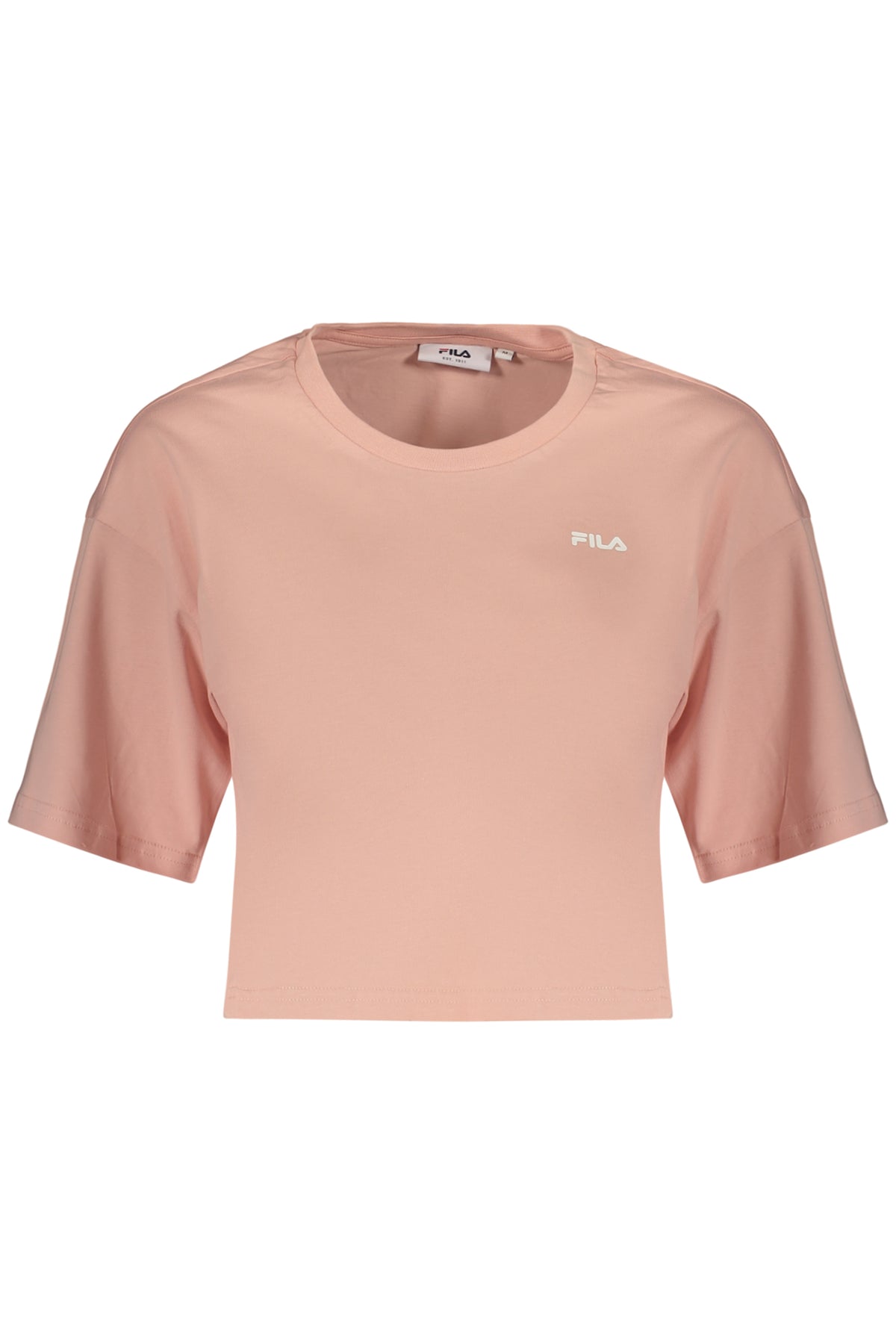 T-SHIRT EM ALGODÃO FILA MULHER ROSA