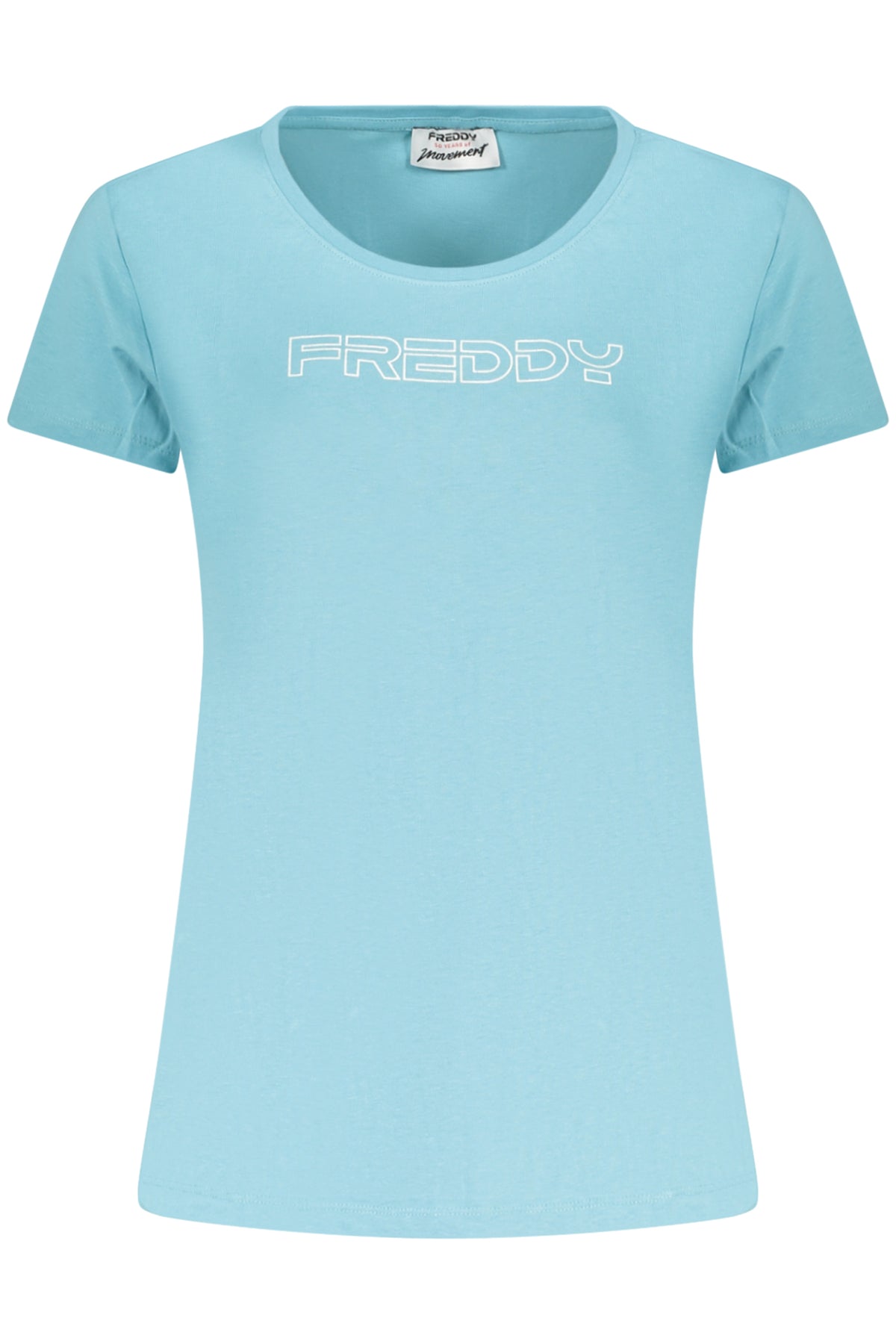 T-SHIRT EM ALGODÃO FREDDY MULHER AZUL CLARO