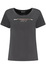 T-SHIRT EM ALGODÃO FREDDY MULHER PRETA