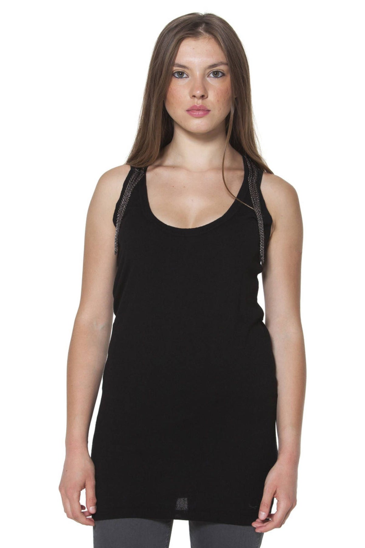 FRED PERRY BLACK WOMEN'S TANK TOP