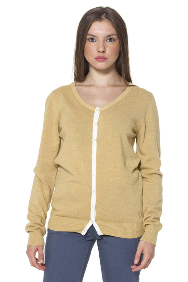 CARDIGAN MULHER AMARELO FRED PERRY