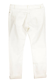 WOMEN'S WHITE FRED PERRY TROUSERS