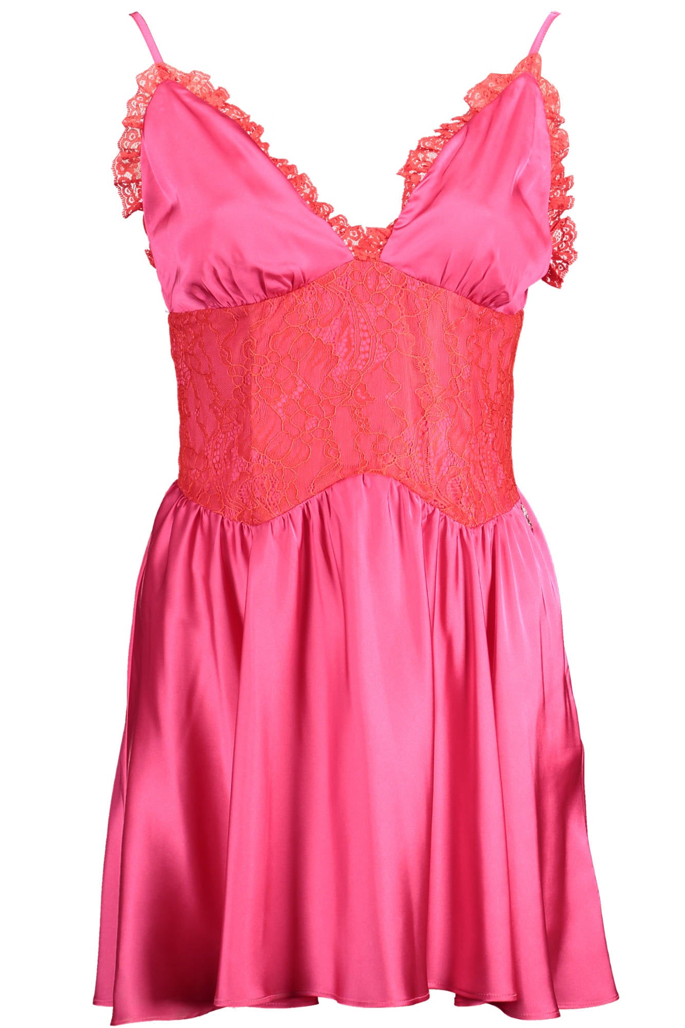 VESTIDO CURTO EM ALGODÃO GAELLE PARIS MULHER ROSA