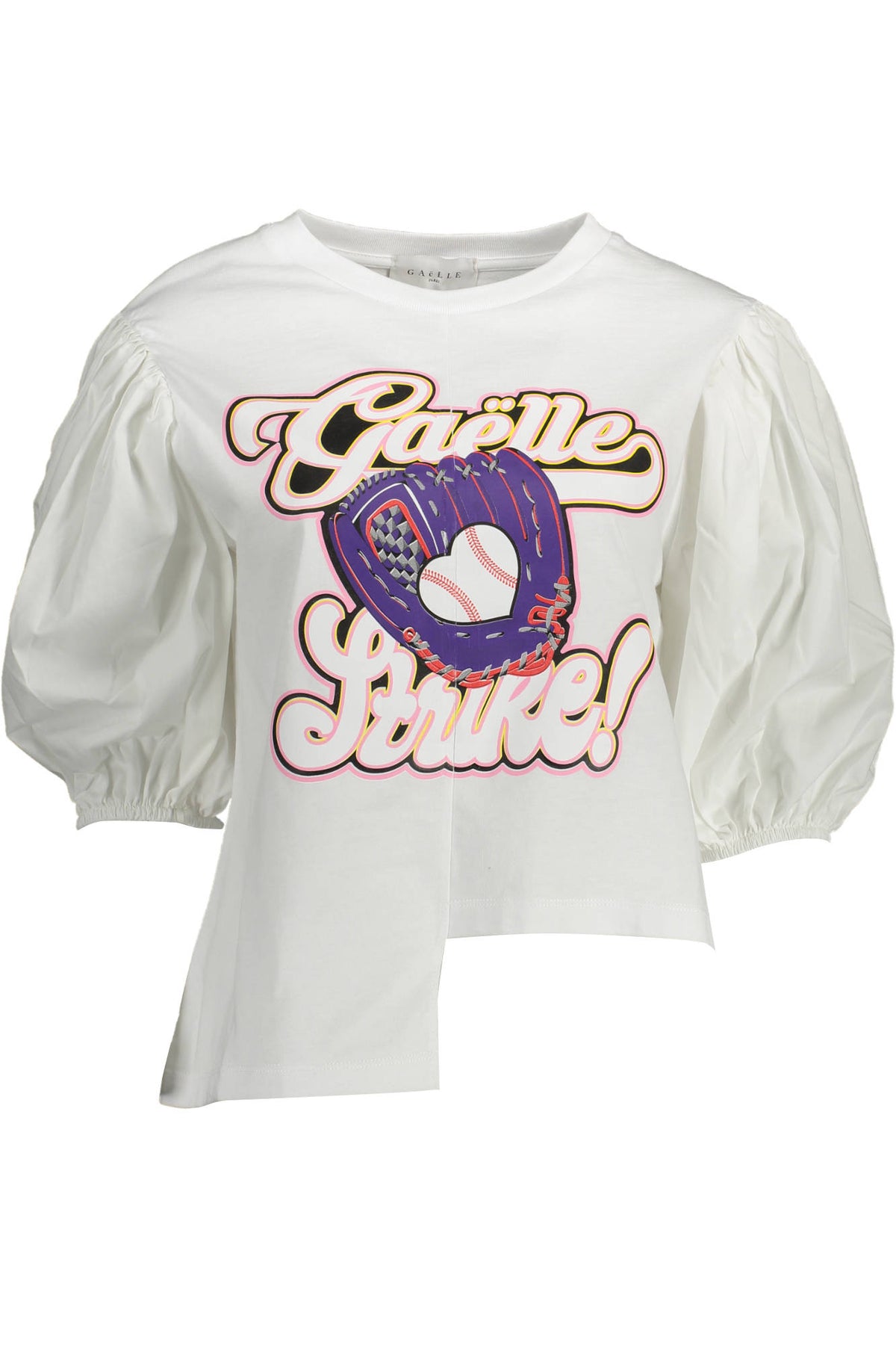 T-SHIRT EM ALGODÃO GAELLE PARIS MULHER BRANCA
