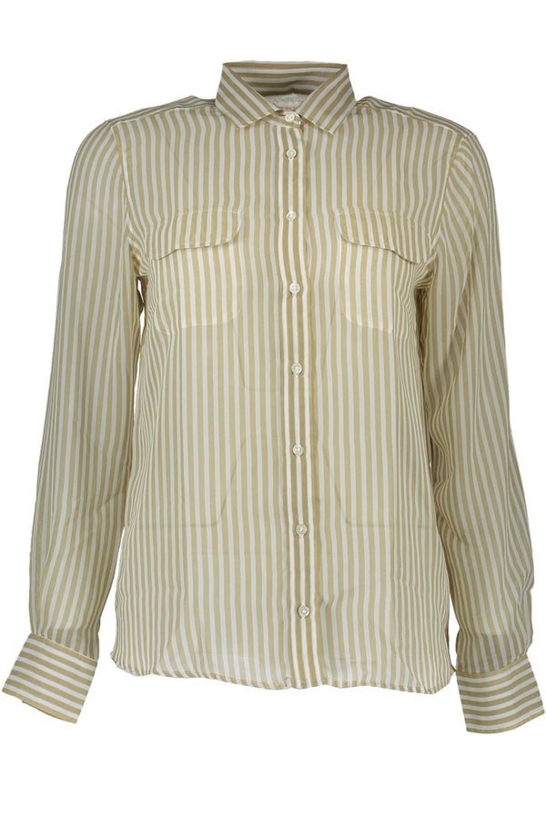 CAMISA BEGE DE MANGA COMPRIDA DE MULHER GANT