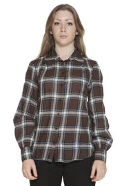 GANT WOMEN'S BROWN LONG SLEEVE SHIRT