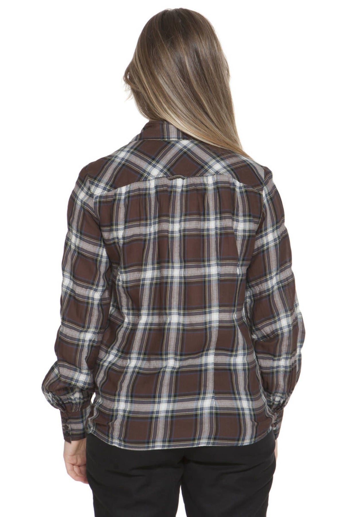 GANT WOMEN'S BROWN LONG SLEEVE SHIRT