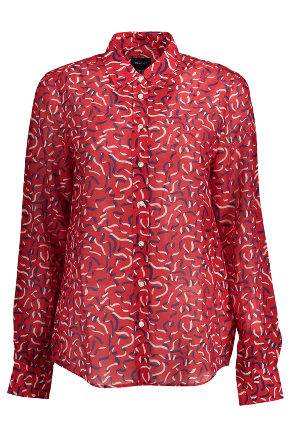CAMISA DE MANGA COMPRIDA GANT PARA MULHER VERMELHA