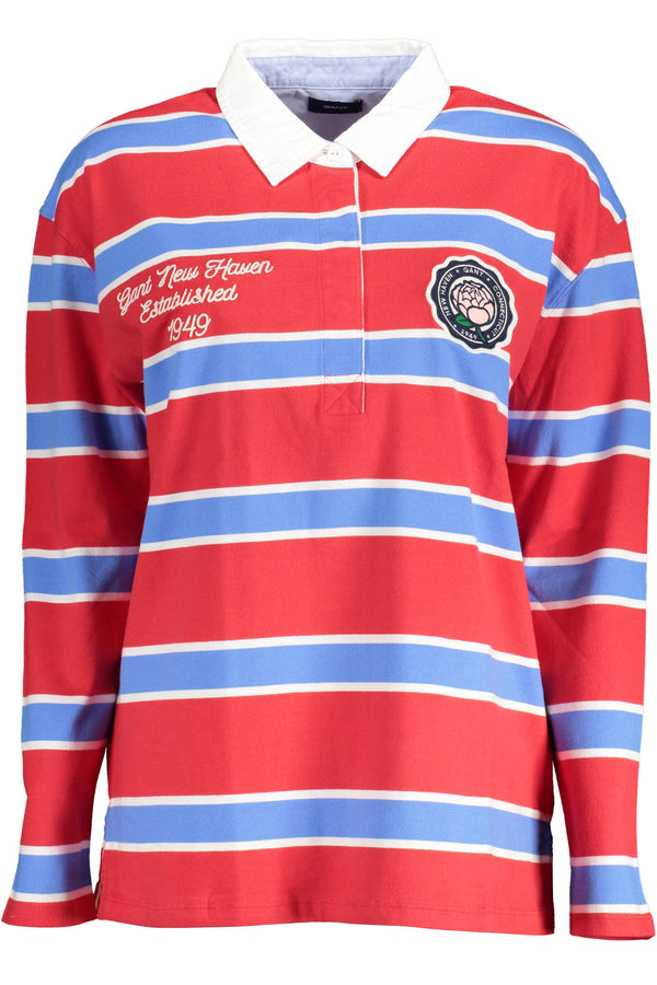 Gant Mulher Long Sleeve Polo Vermelho