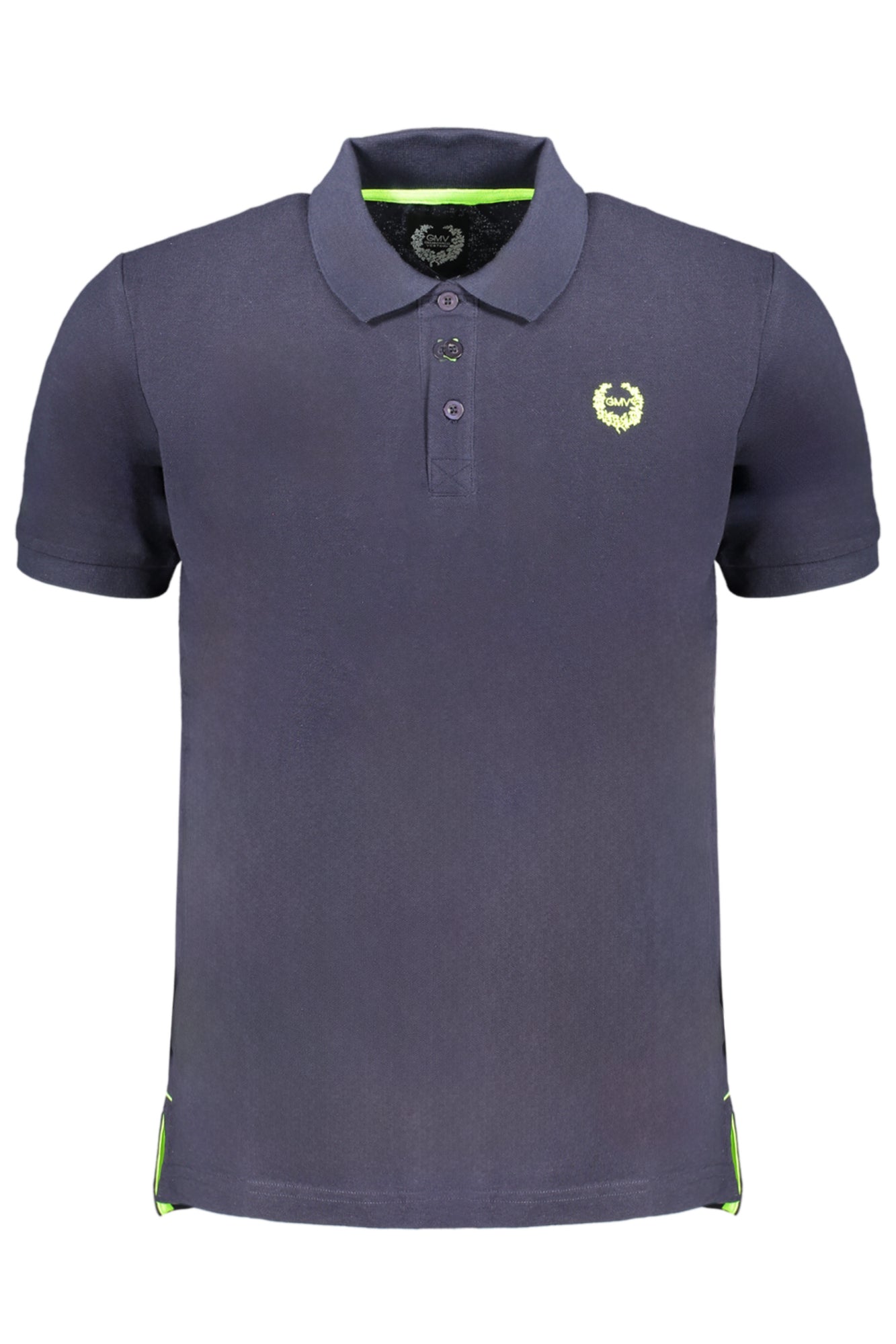 GIAN MARCO VENTURI MEN'S SHORT-SLEEVED BLUE POLO SHIRT