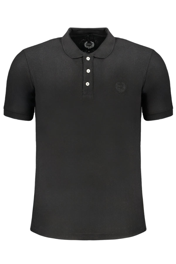 CAMISA POLO PRETA DE MANGA CURTA MASCULINA GIAN MARCO VENTURI
