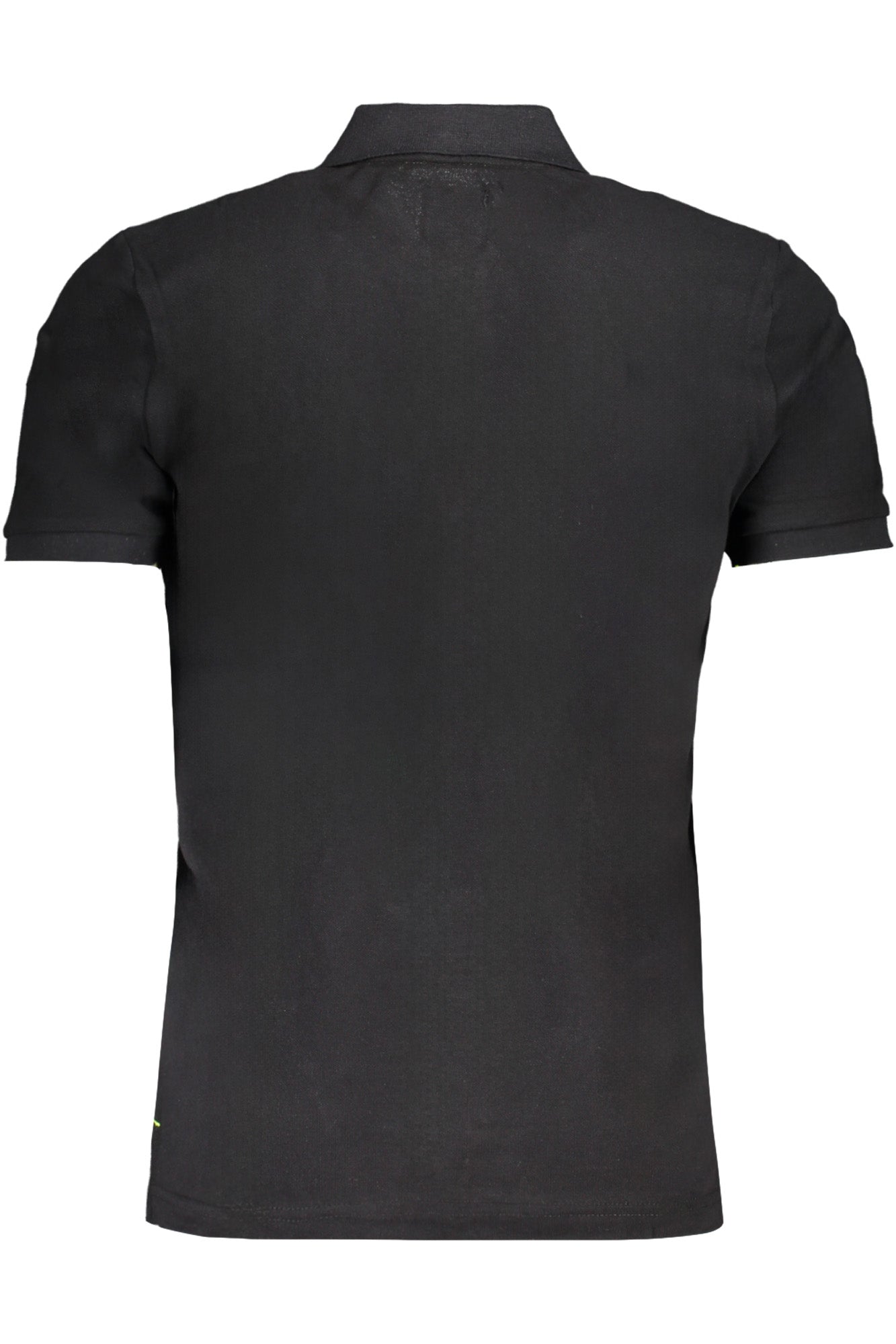 GIAN MARCO VENTURI MEN'S BLACK SHORT-SLEEVED POLO SHIRT