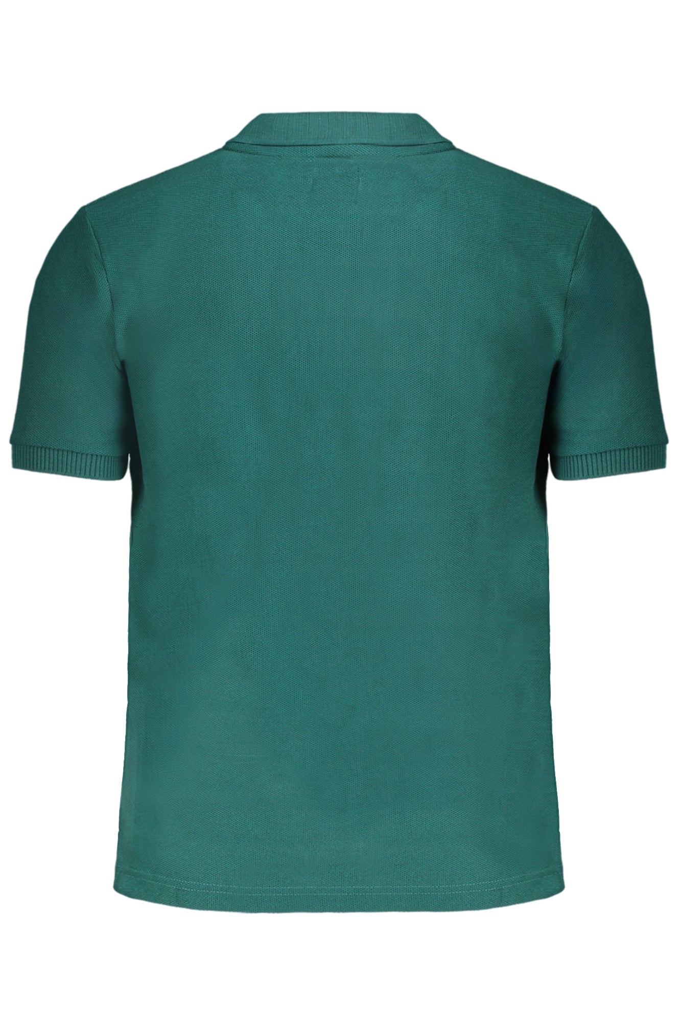 GIAN MARCO VENTURI Men's Green Short-Sleeved Polo Shirt