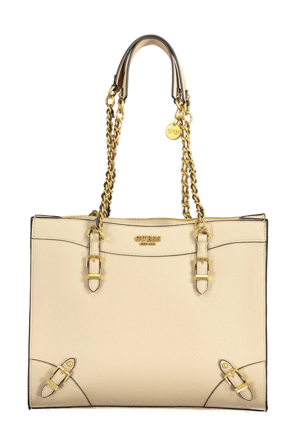 BOLSA DE MULHER GUESS JEANS BEGE