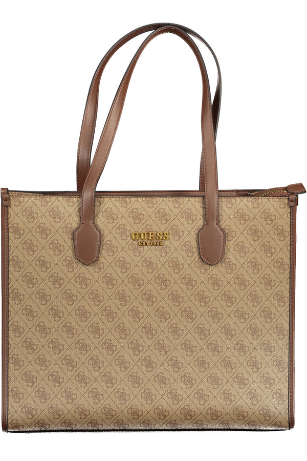 BOLSA DE MULHER GUESS JEANS BEGE