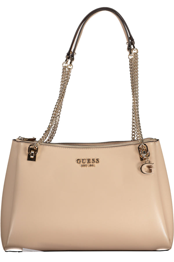 BOLSA DE MULHER GUESS JEANS BEGE