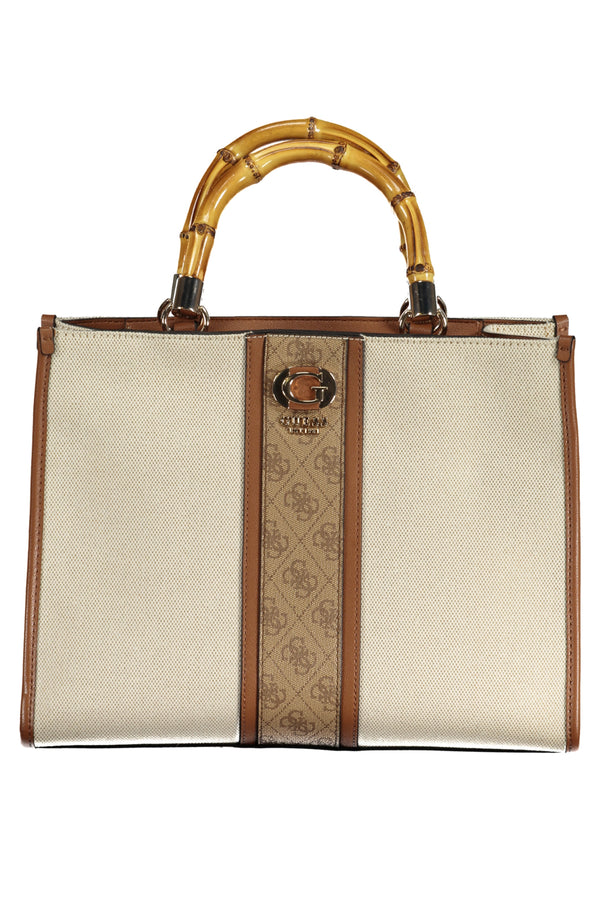 BOLSA DE MULHER GUESS JEANS BEGE