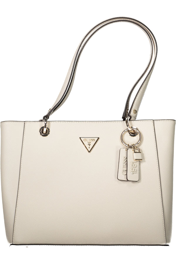 BOLSA DE MULHER GUESS JEANS BEGE