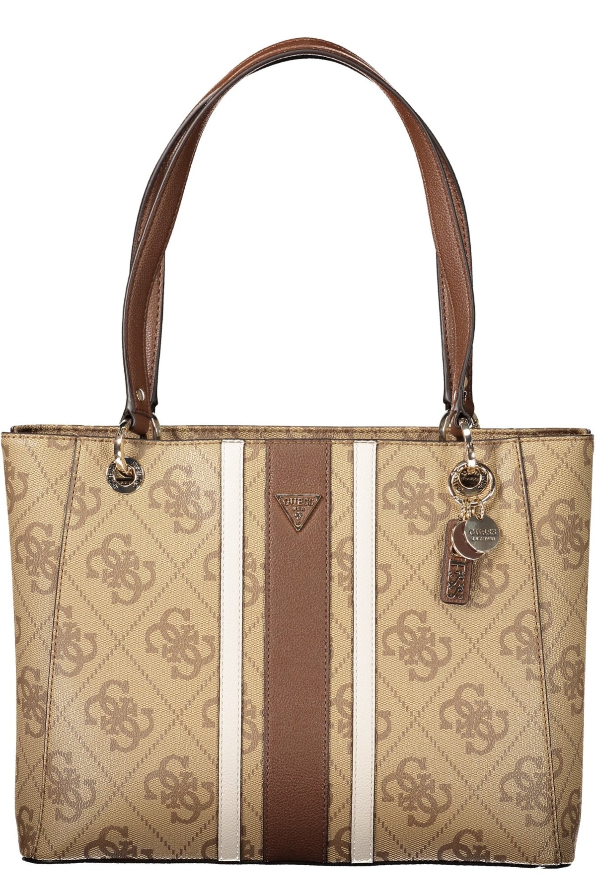 MALA COM ESTAMPADO GUESS JEANS MULHER BEGE