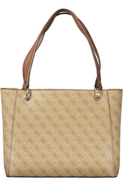 MALA COM FECHO GUESS JEANS MULHER BEGE
