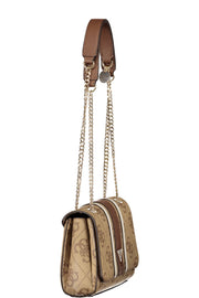 MALA COM ESTAMPADO GUESS JEANS MULHER BEGE