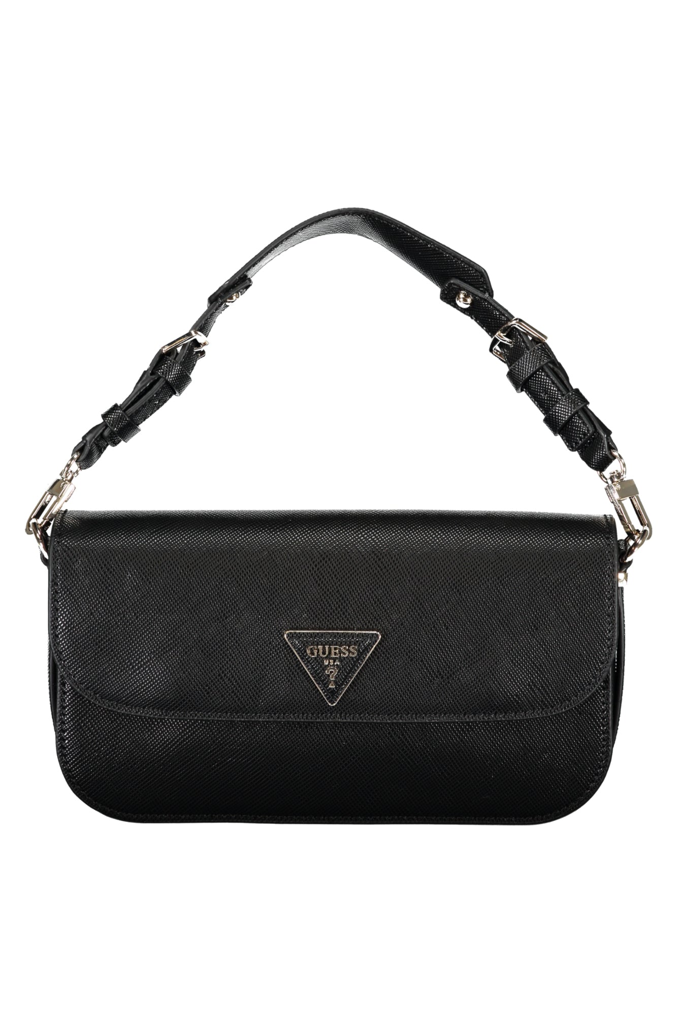 GUESS JEANS BLACK WOMAN'S HANDBAG