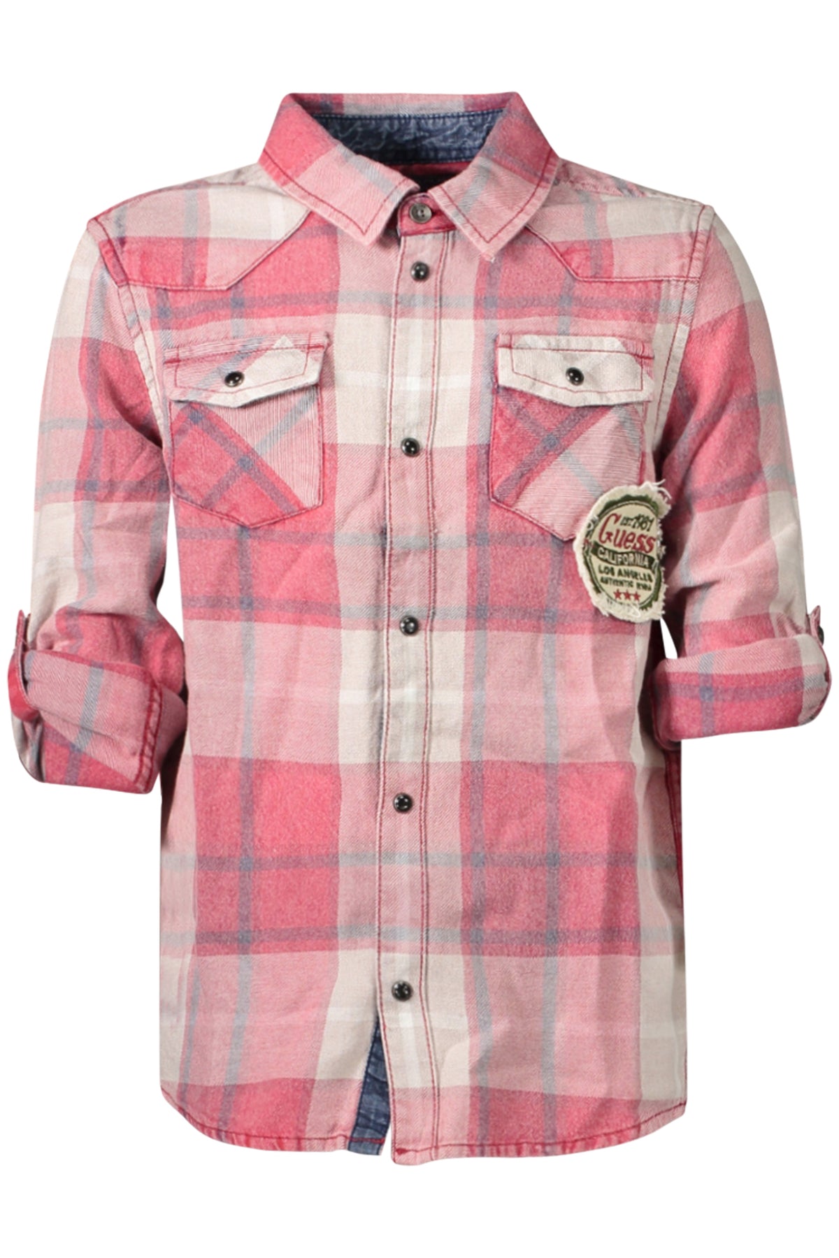 CAMISA EM ALGODÃO GUESS JEANS CRIANÇA VERMELHA