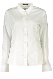 WOMEN'S GUESS JEANS LONG SLEEVE SHIRT WHITE
