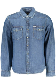 CAMISA EM ALGODÃO GUESS JEANS HOMEM AZUL