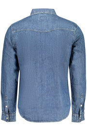 CAMISA EM ALGODÃO GUESS JEANS HOMEM AZUL