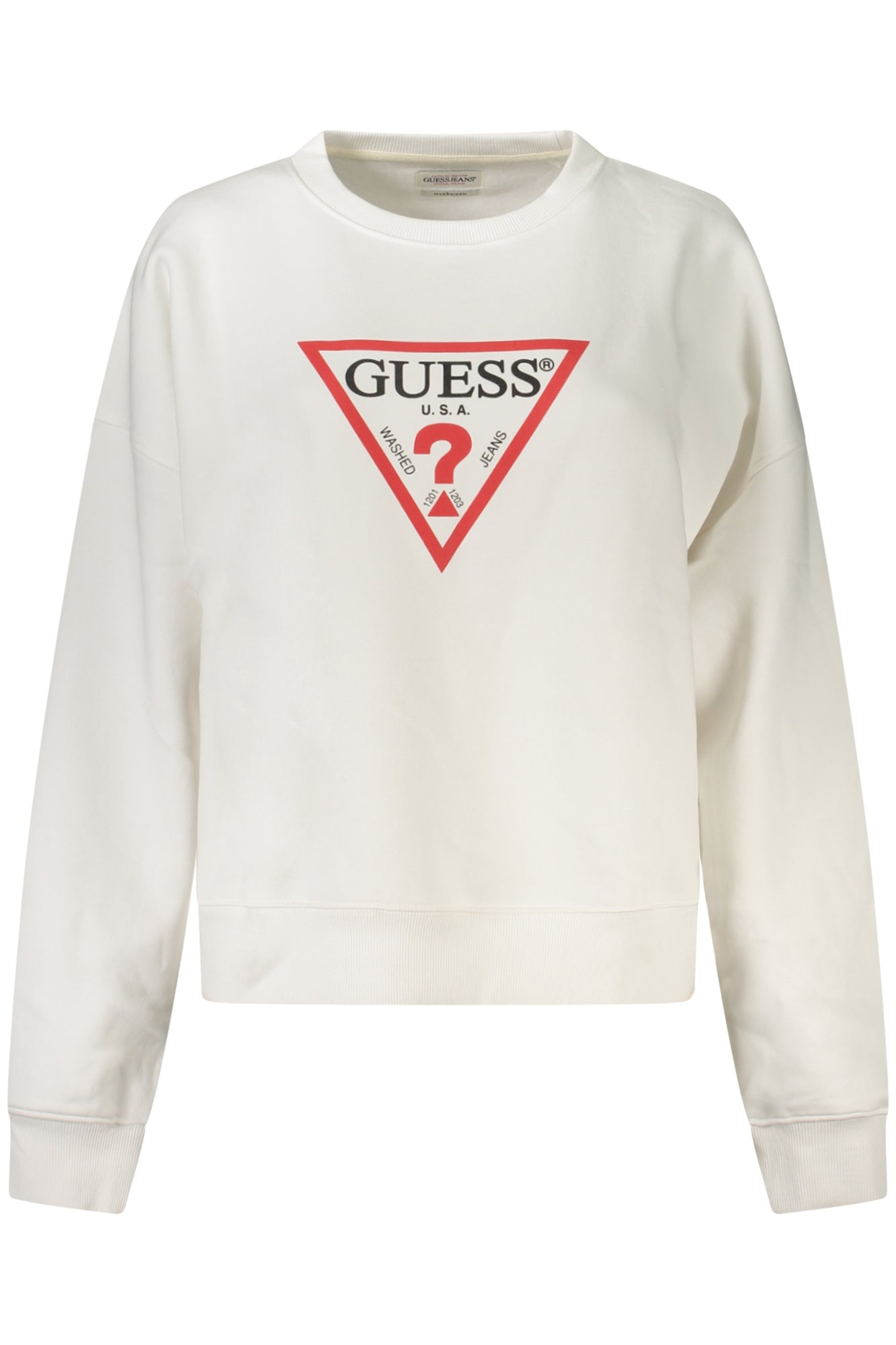 SWEATSHIRT EM ALGODÃO GUESS JEANS MULHER BRANCA