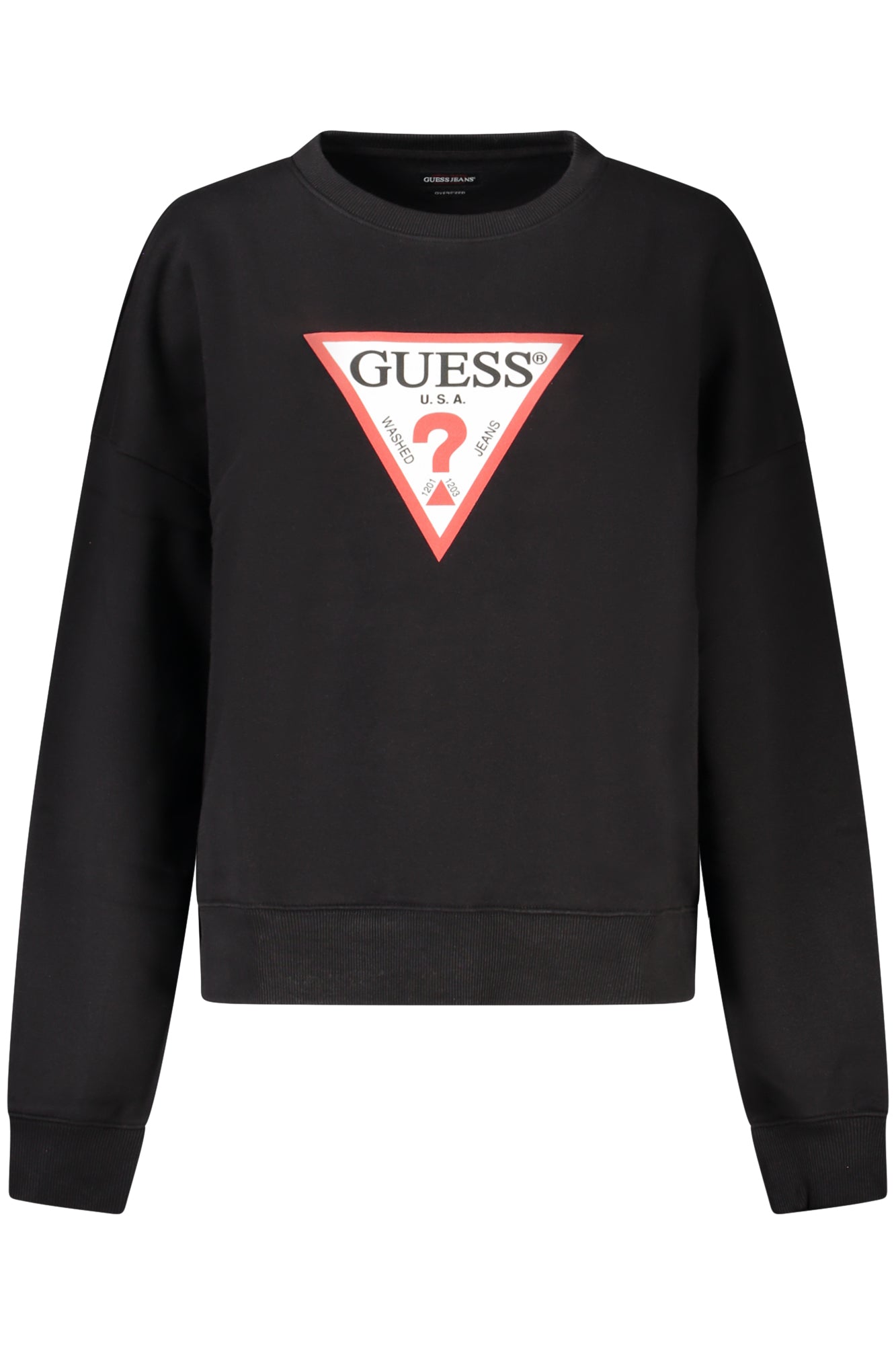 SWEATSHIRT EM ALGODÃO GUESS JEANS MULHER PRETA