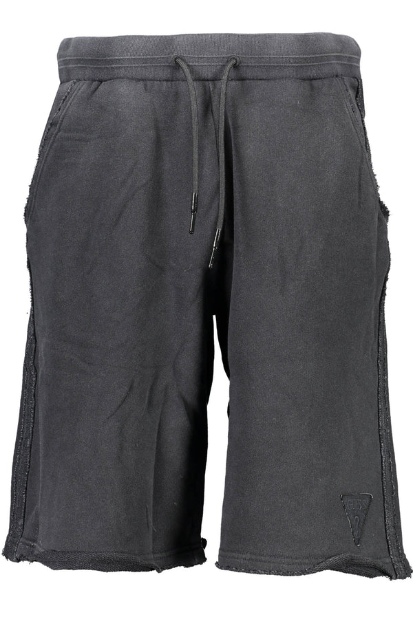 CALÇAS BERMUDAS MASCULINAS PRETAS GUESS JEANS