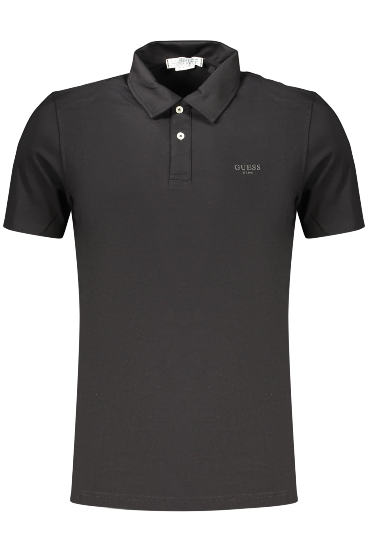 POLO EM ALGODÃO GUESS JEANS HOMEM PRETO