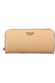 CARTEIRA COM FECHO GUESS JEANS MULHER BEGE
