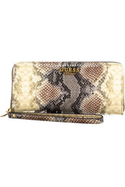 CARTEIRA COM FECHO GUESS JEANS MULHER BEGE