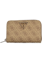CARTEIRA COM FECHO GUESS JEANS MULHER BEGE