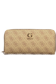 CARTEIRA COM FECHO GUESS JEANS MULHER BEGE