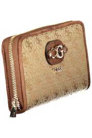 CARTEIRA COM FECHO GUESS JEANS MULHER BEGE