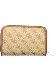 CARTEIRA COM ESTAMPADO GUESS JEANS MULHER BEGE
