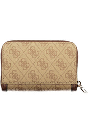 CARTEIRA COM FECHO GUESS JEANS MULHER BEGE