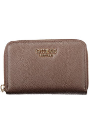 CARTEIRA COM FECHO GUESS JEANS MULHER CASTANHA