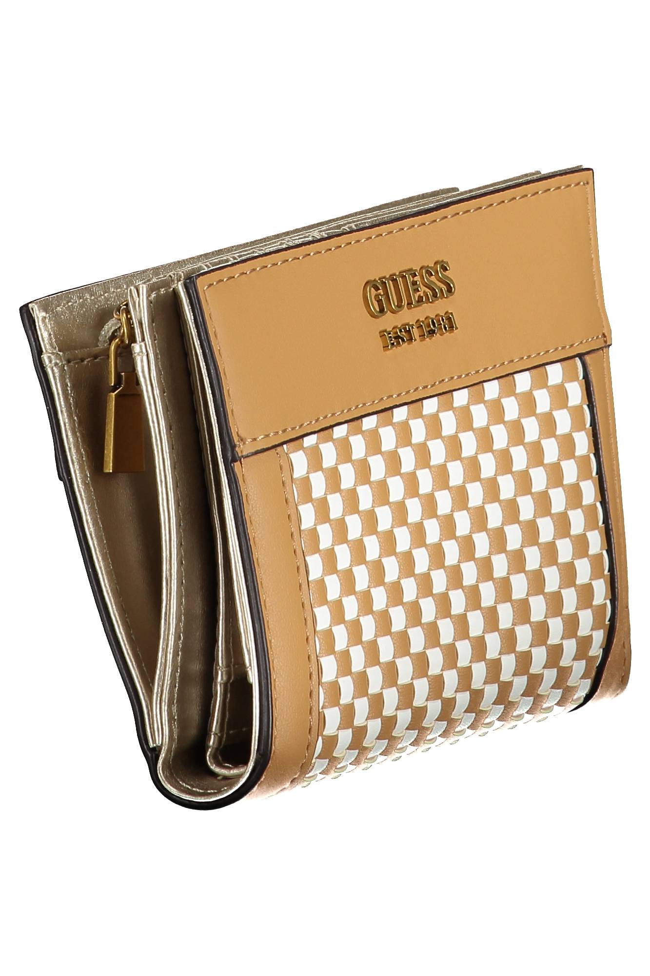 GUESS JEANS BROWN WOMEN'S WALLET