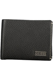 CARTEIRA EM COURO GUESS JEANS HOMEM PRETA