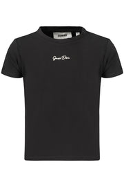 T-SHIRT EM ALGODÃO GUESS JEANS CRIANÇA PRETA